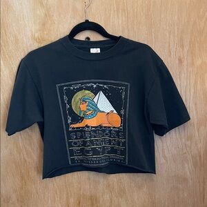 Jerzees Vintage Black Egypt Crop Top